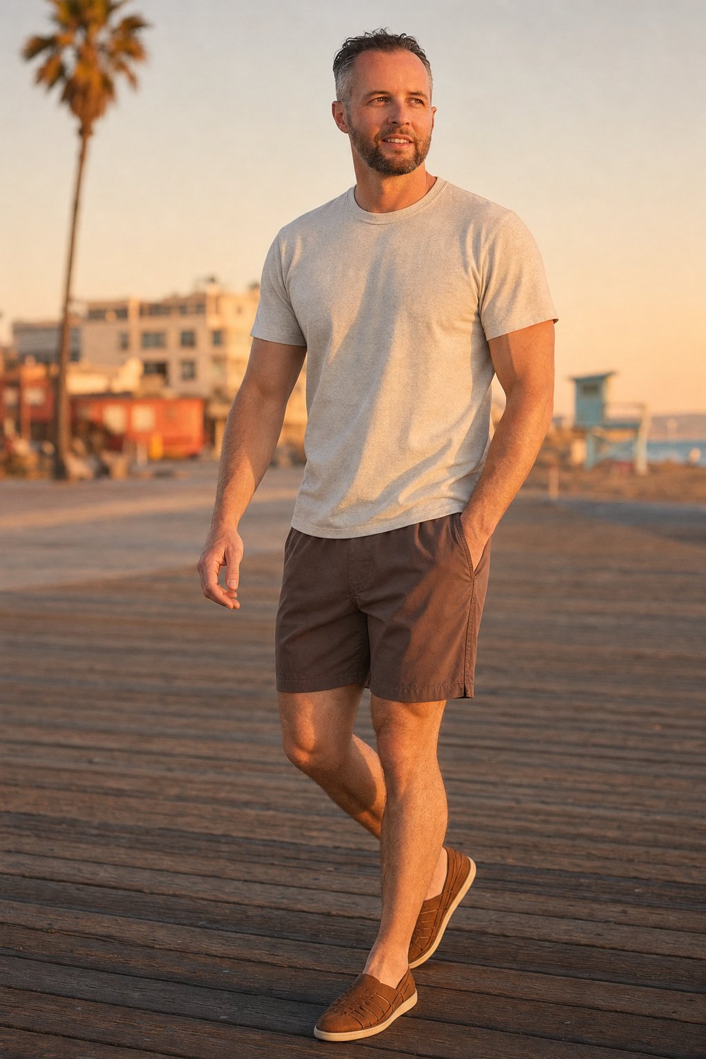 Buck Mason lookbook — Sunday Sunset on the Boardwalk